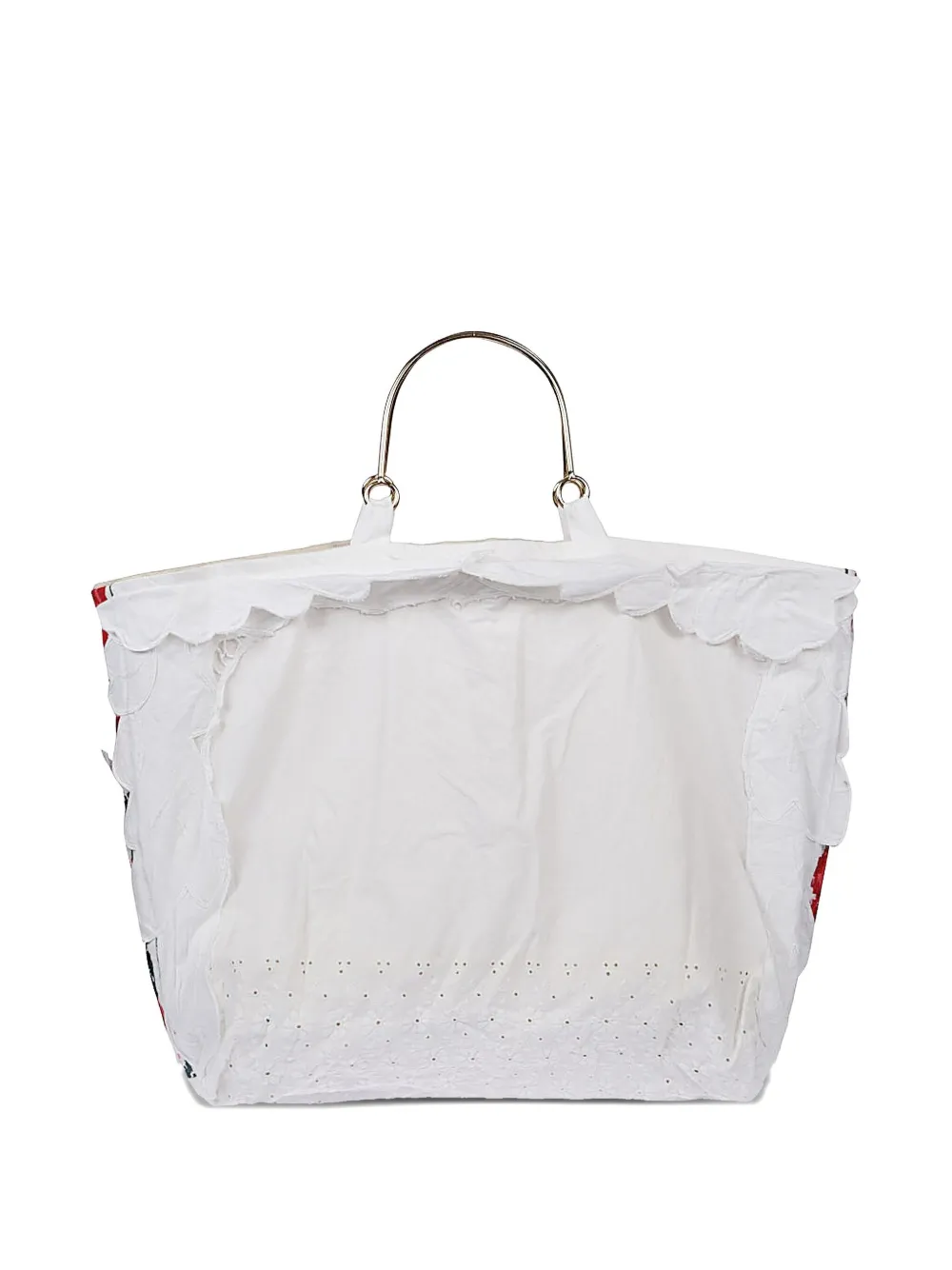 FRONT STREET 8 Shopper met ruches en kant - Wit