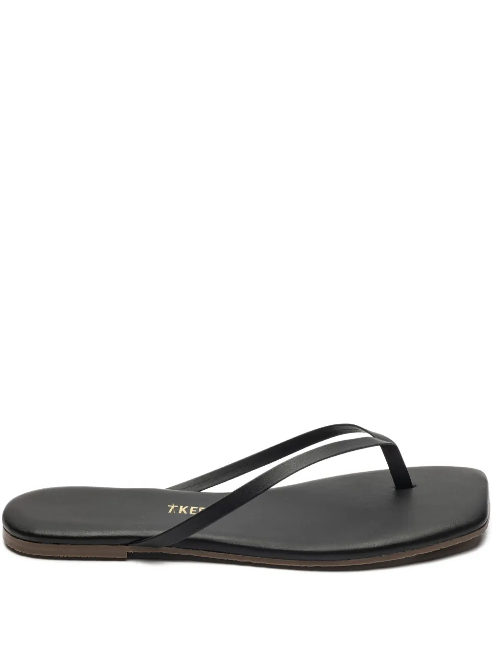 Tkees x Tessabit leather square-toe sandals Black