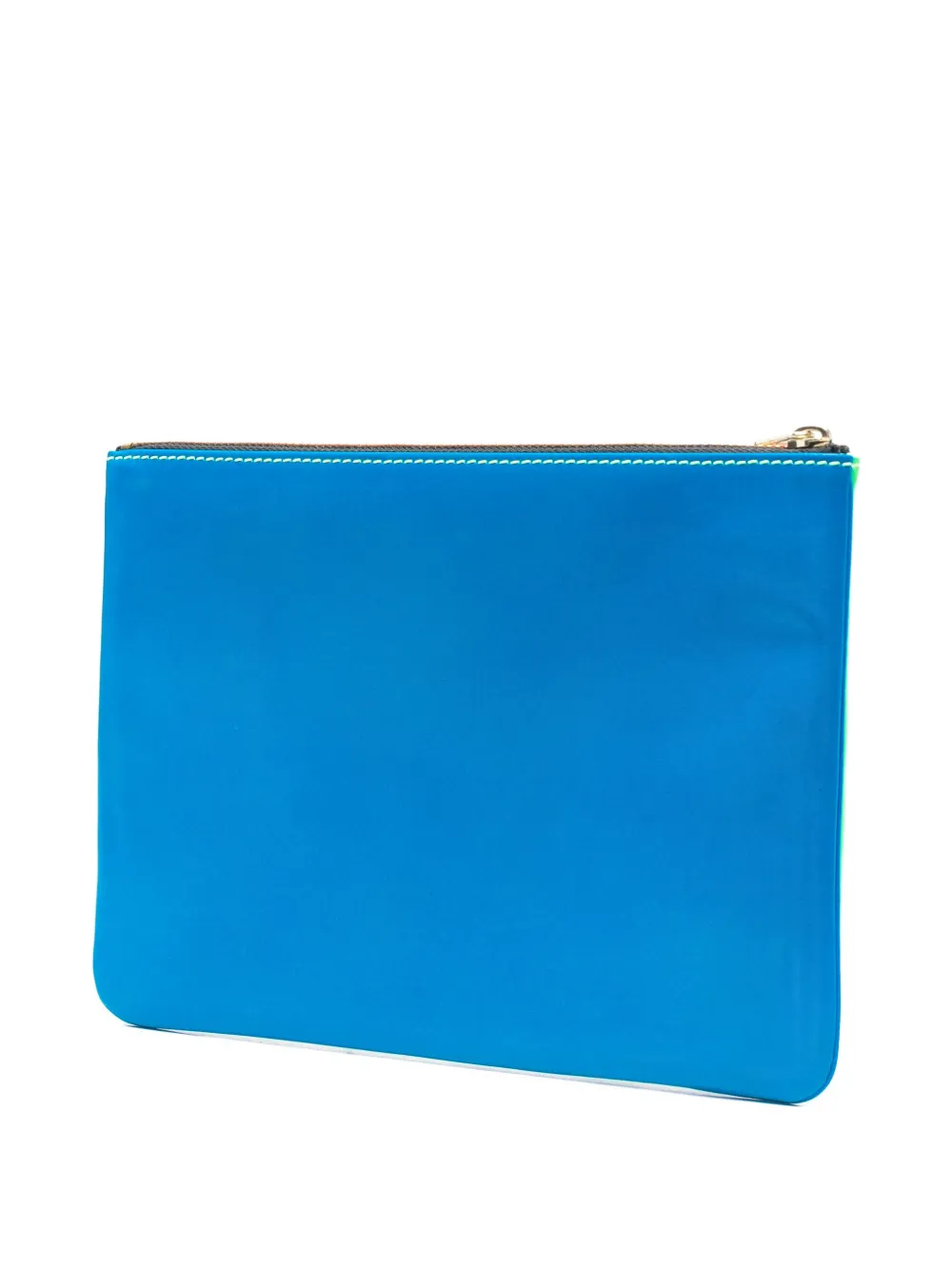 Comme Des Garçons Wallet logo-print clutch bag Blauw