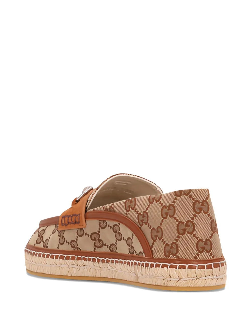 Gucci monogram-pattern horsebit espadrilles Beige