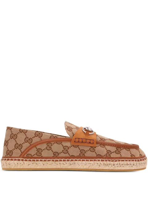 Gucci monogram-pattern horsebit espadrilles