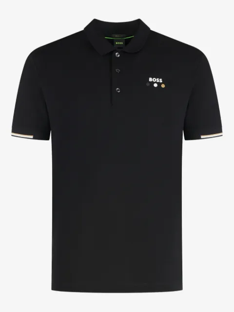 BOSS piqué-weave cotton polo shirt