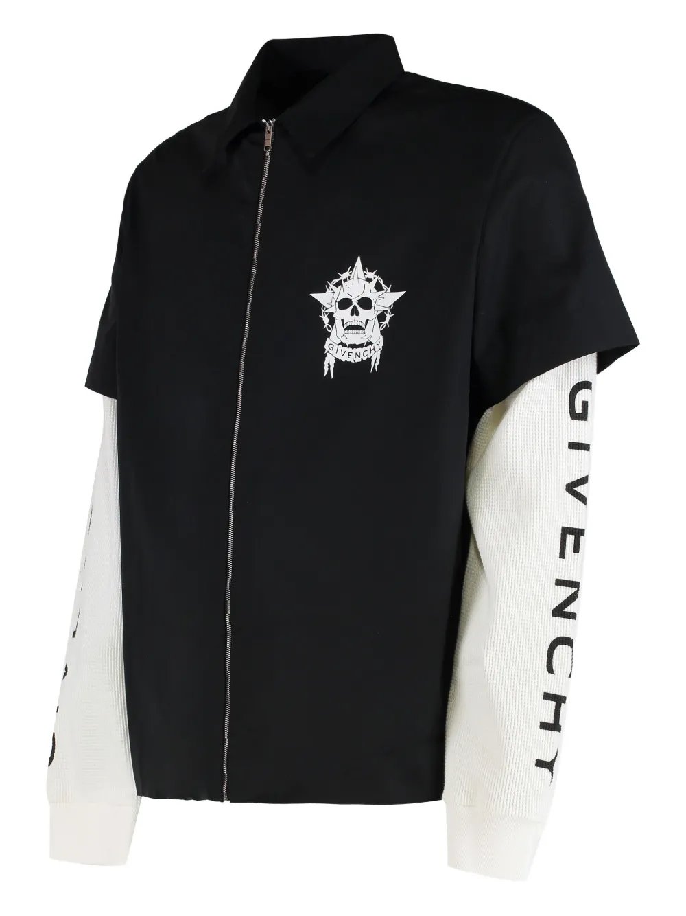 Givenchy Shirtjack met doodskopprint en rits Zwart