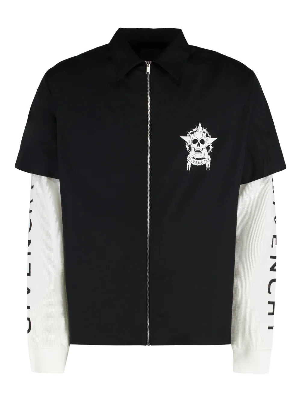Givenchy Shirtjack met doodskopprint en rits Zwart
