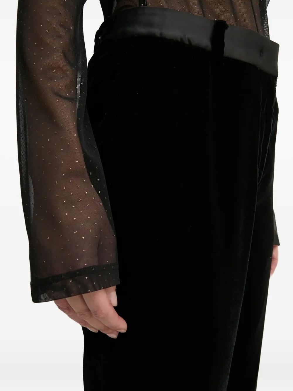 Bruuns Bazaar Velvet Trousers In Black