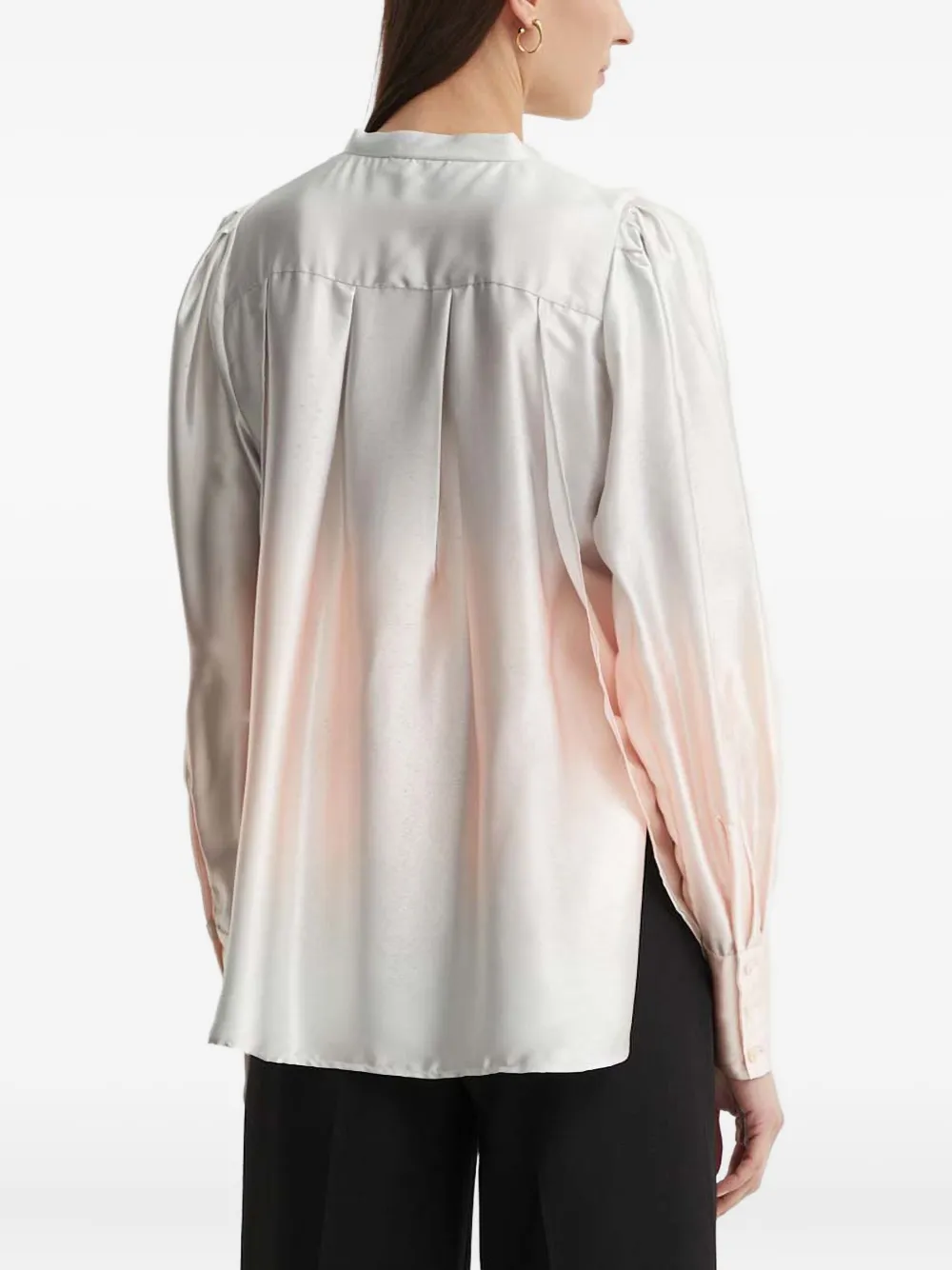 Bruuns Bazaar Ombre Puff-shoulder Shirt In Neutral