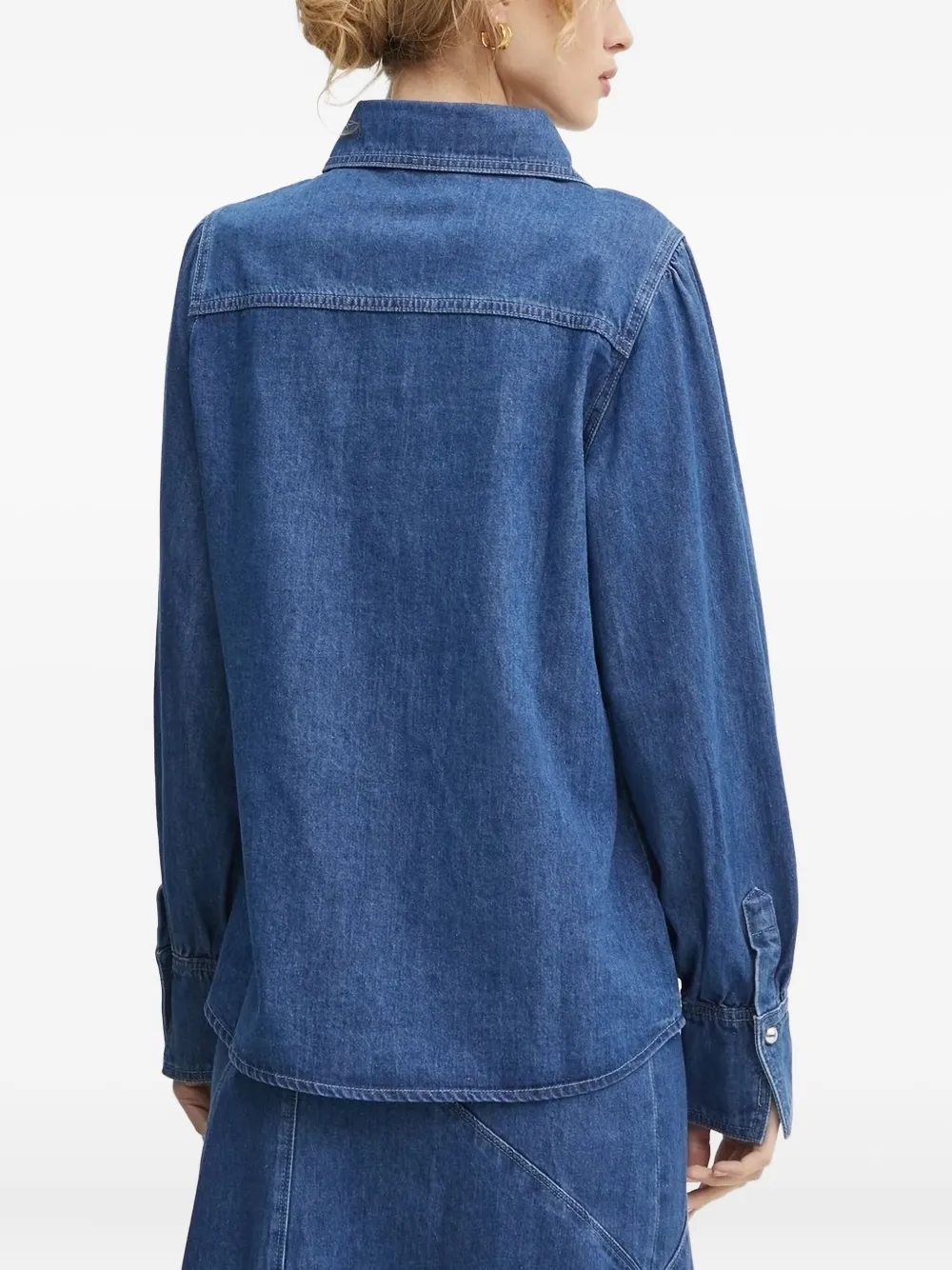 Bruuns Bazaar embellished denim shirt - Blauw