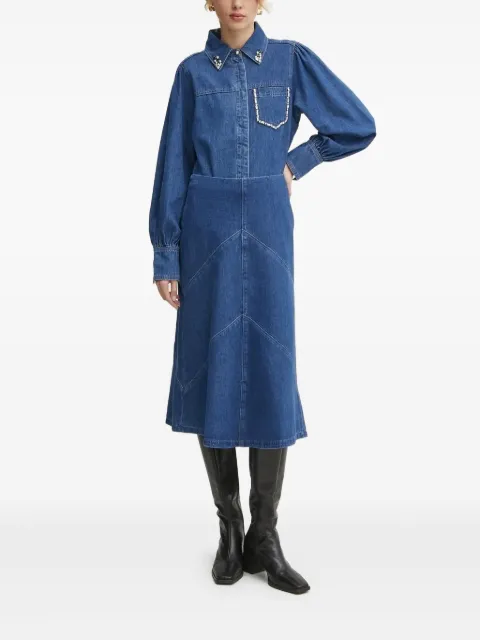 Bruuns Bazaar embellished denim shirt