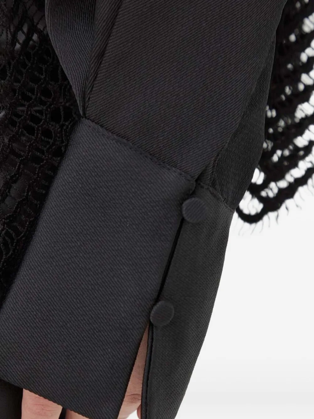 Bruuns Bazaar High-neck Lace-trim Top In Black