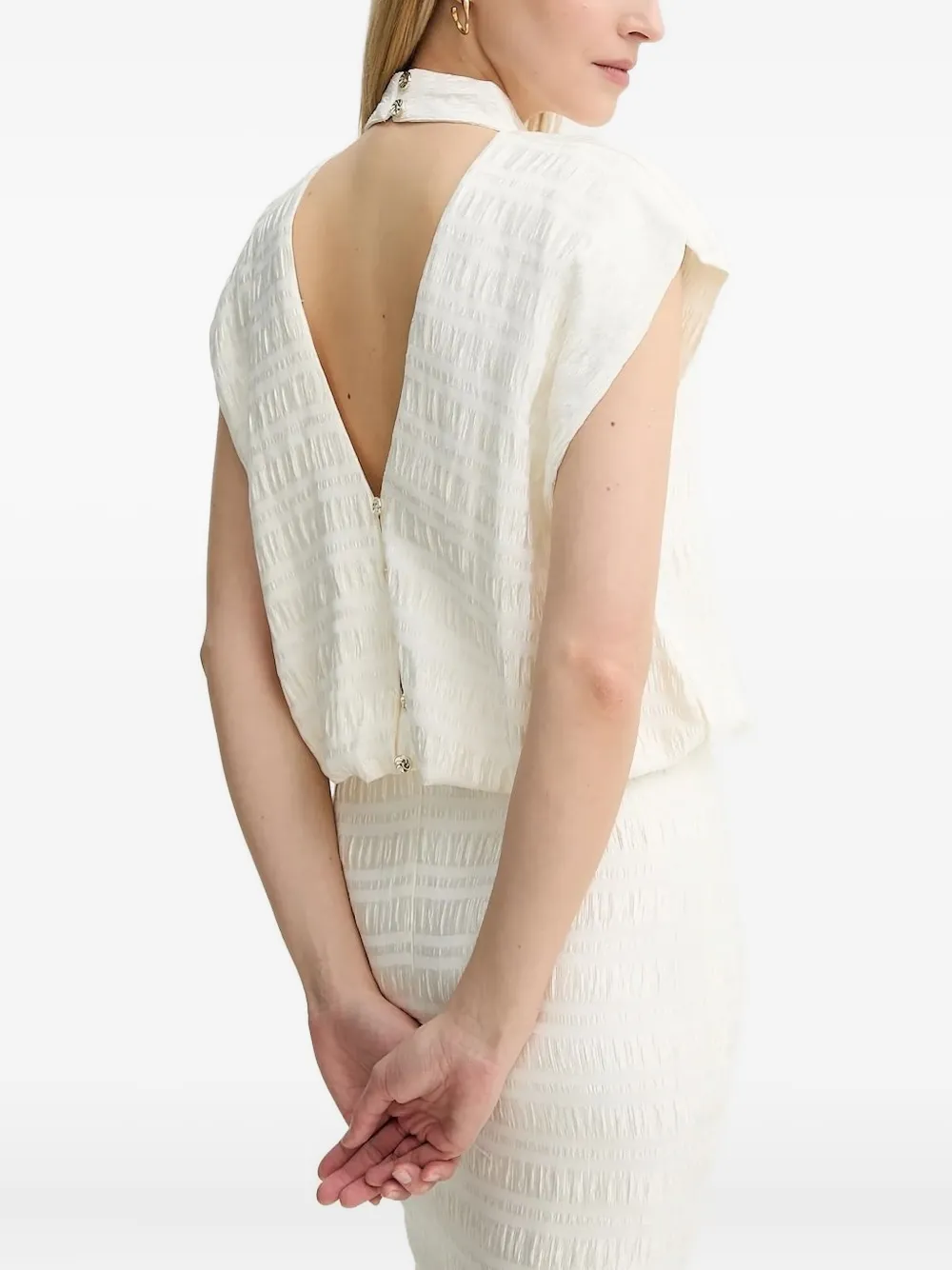 Bruuns Bazaar Fringed Midi Dress In White