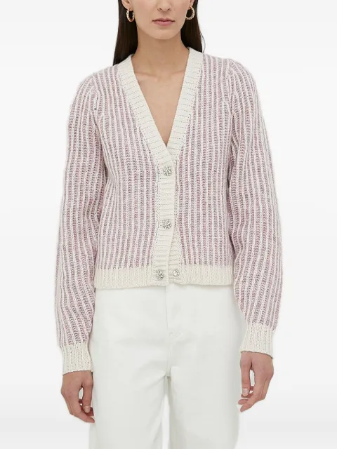 Bruuns Bazaar ribbed jewel-button cardigan