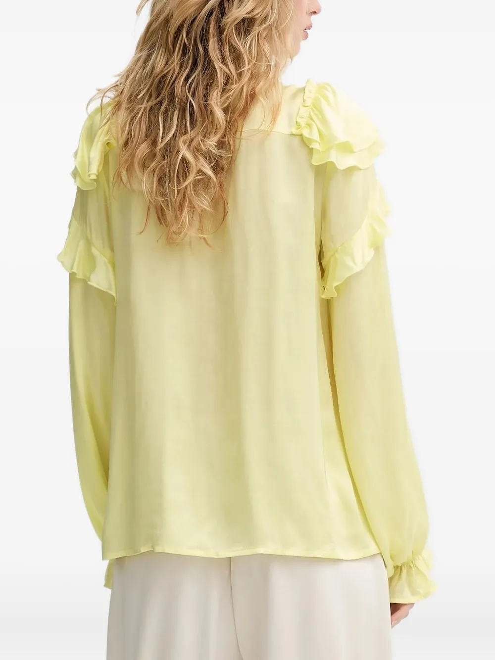 Bruuns Bazaar Ruffled Blouse In Yellow