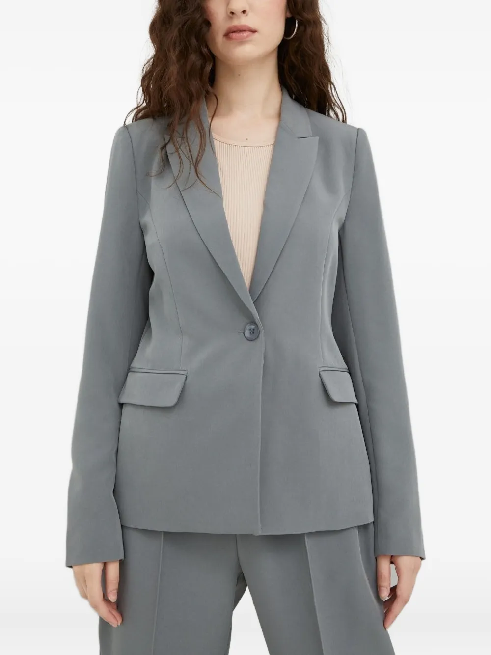 Bruuns Bazaar single-button suit jacket | Grey | Image 1