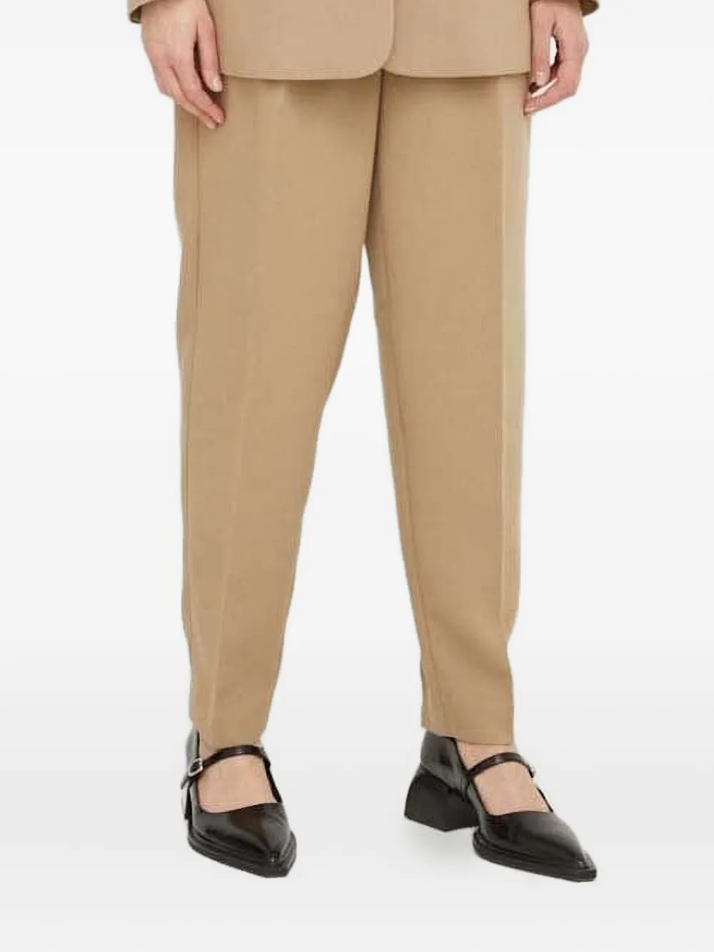 Bruuns Bazaar High waist plooibroek Beige