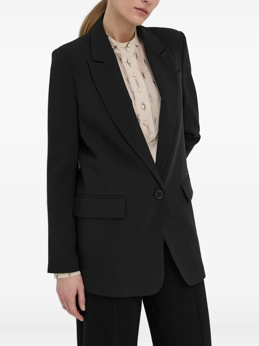 Bruuns Bazaar Single-breasted Peaked-lapels Blazer In Black