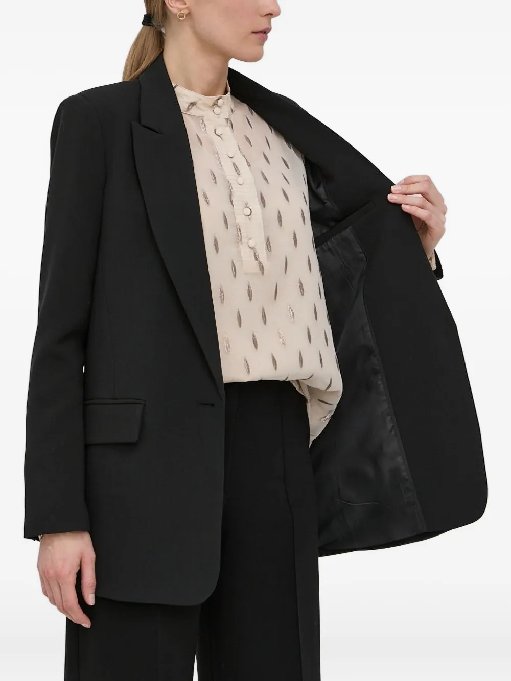 Bruuns Bazaar Single-breasted Peaked-lapels Blazer In Black