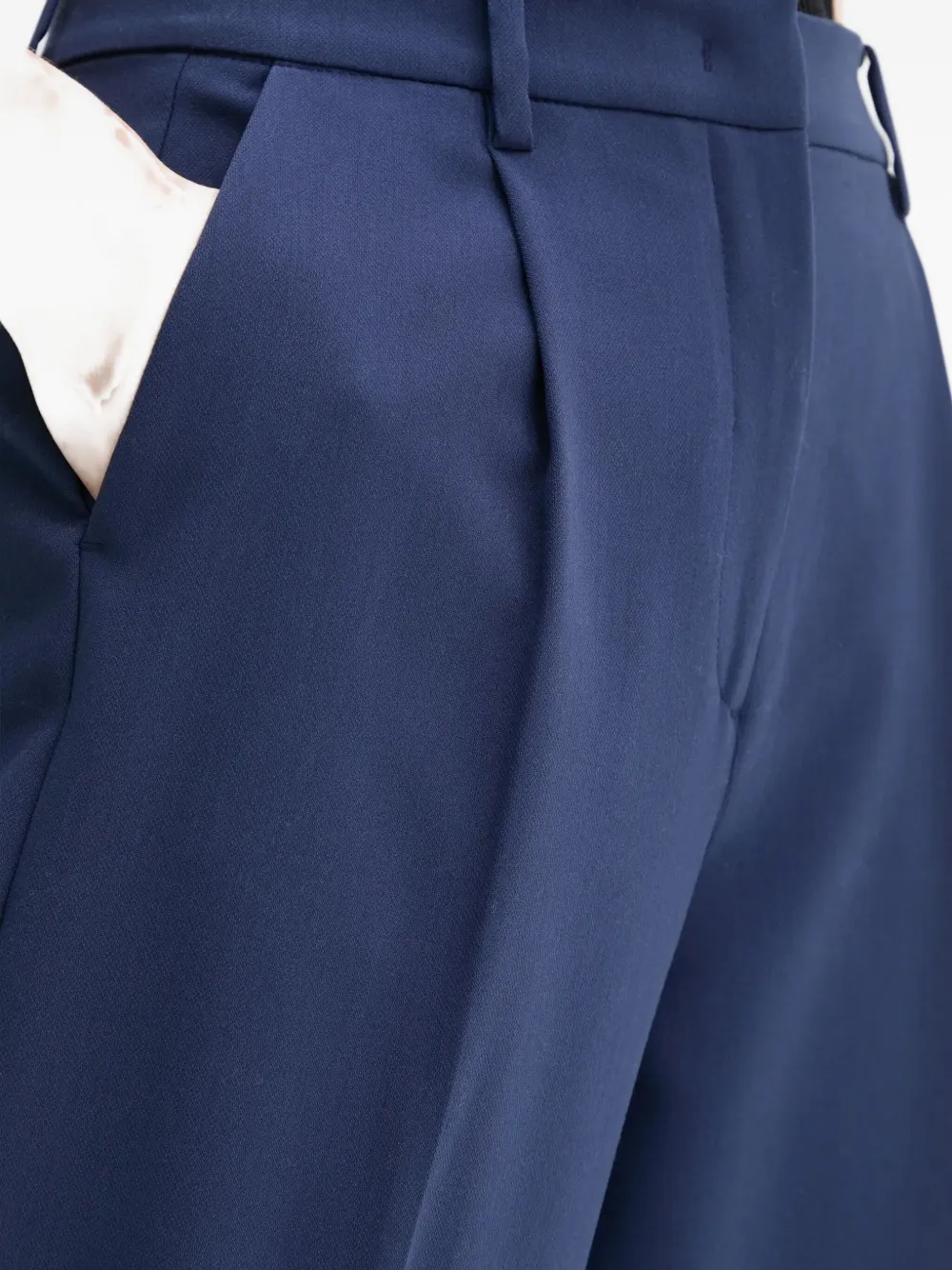 Bruuns Bazaar Pleated-front Trousers In Blue