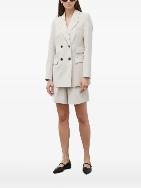 Bruuns Bazaar Brassica BB Linda double-breasted puff-sleeve blazer