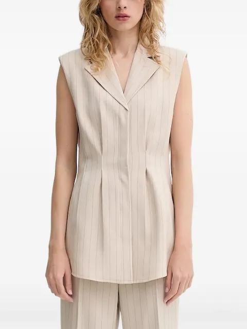 Bruuns Bazaar pinstripe sleeveless waistcoat