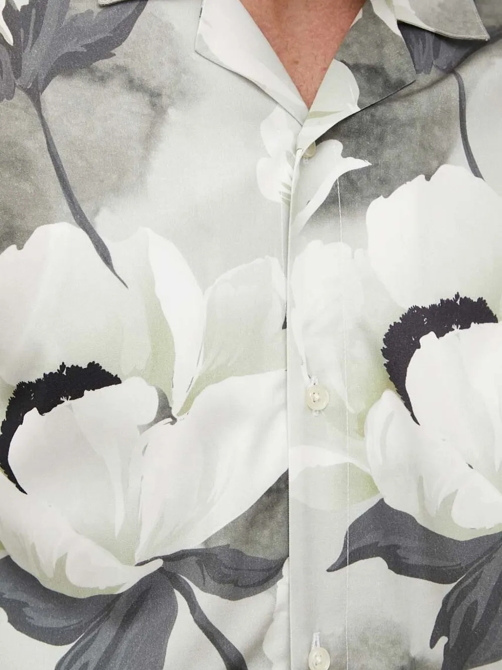 Bruuns Bazaar Floral-print Short-sleeve Shirt In White