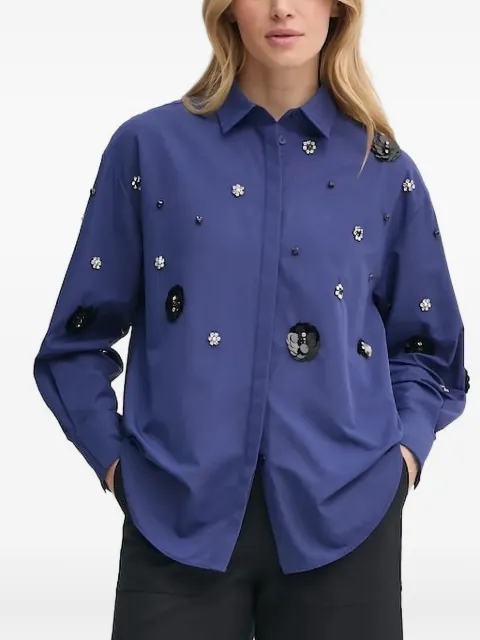 Bruuns Bazaar sequin-embellished crystal-detail shirt
