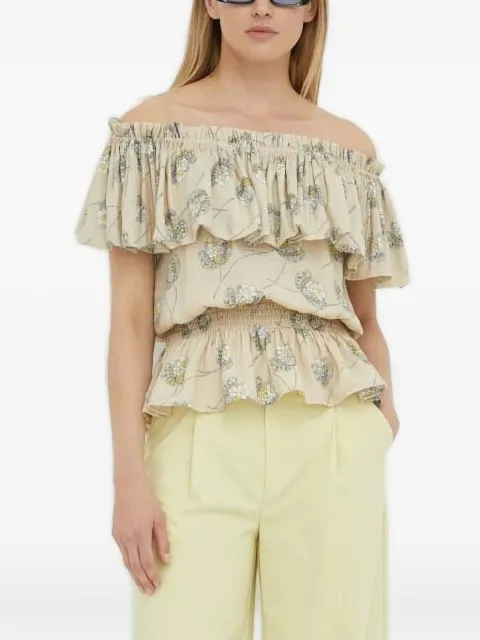 Bruuns Bazaar floral-print ruffled blouse