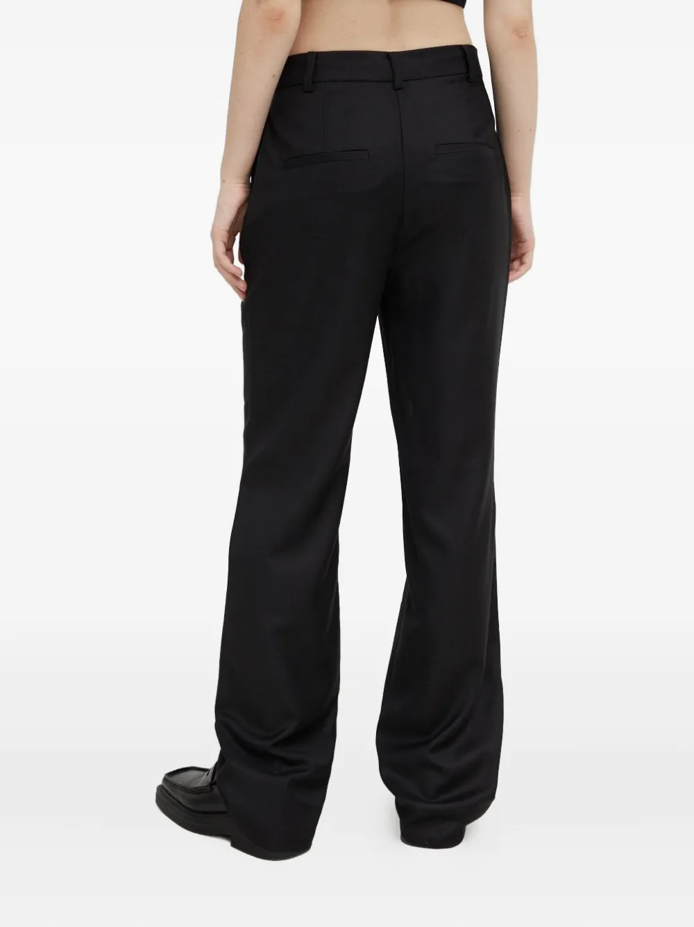 Bruuns Bazaar Straight broek met paspelzakken - Zwart