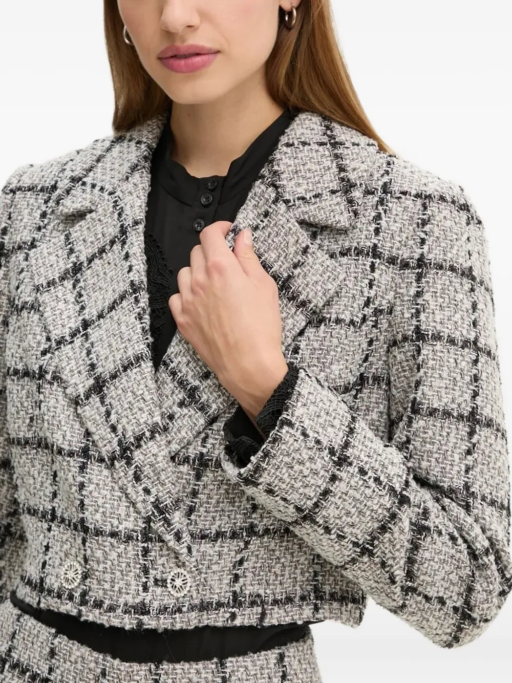 Bruuns Bazaar checked cropped blazer | Blazers | Image 2