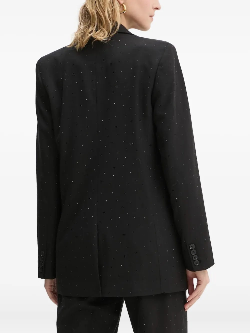 Bruuns Bazaar Single-button Glitter-detail Blazer In Black
