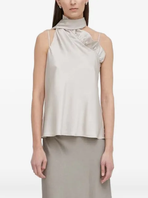 Bruuns Bazaar ruffled asymmetric-neck blouse 