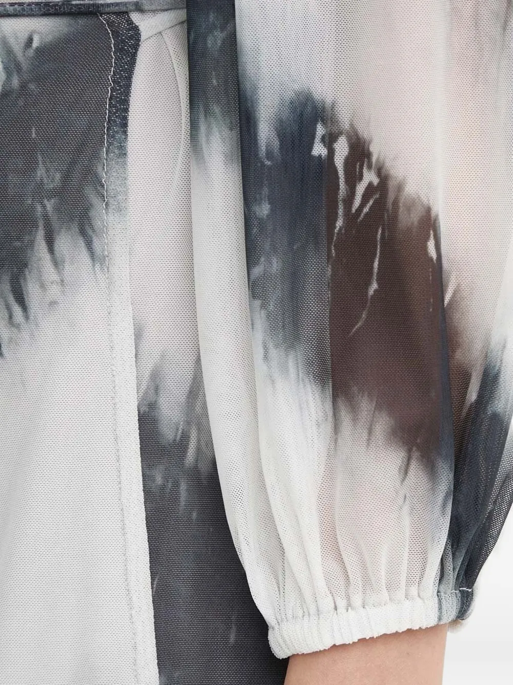 Bruuns Bazaar Noriel Tie-dye-pattern Wrap Midi Dress In Black