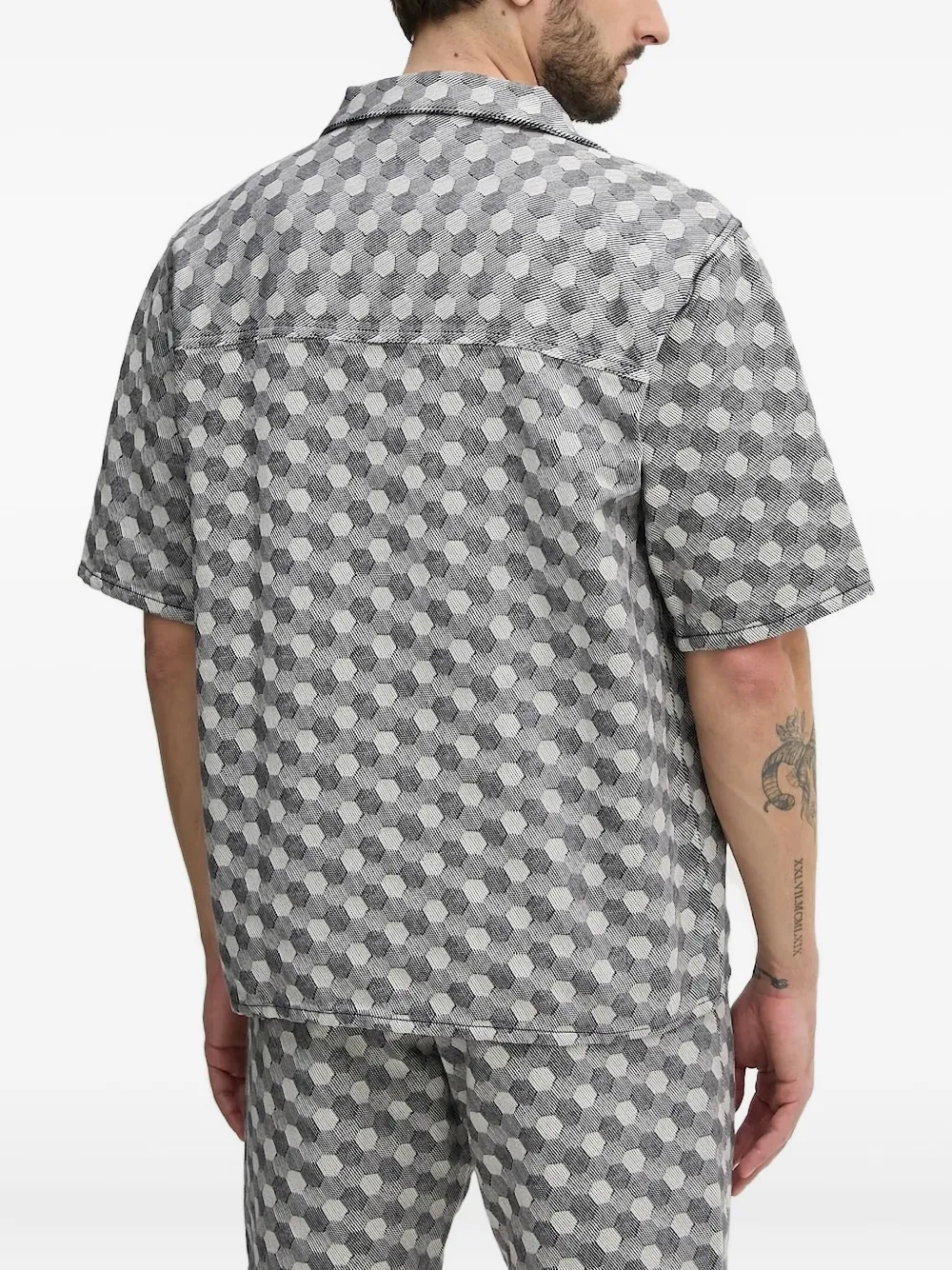 BALR. Overhemd met geometrisch patroon - Grijs