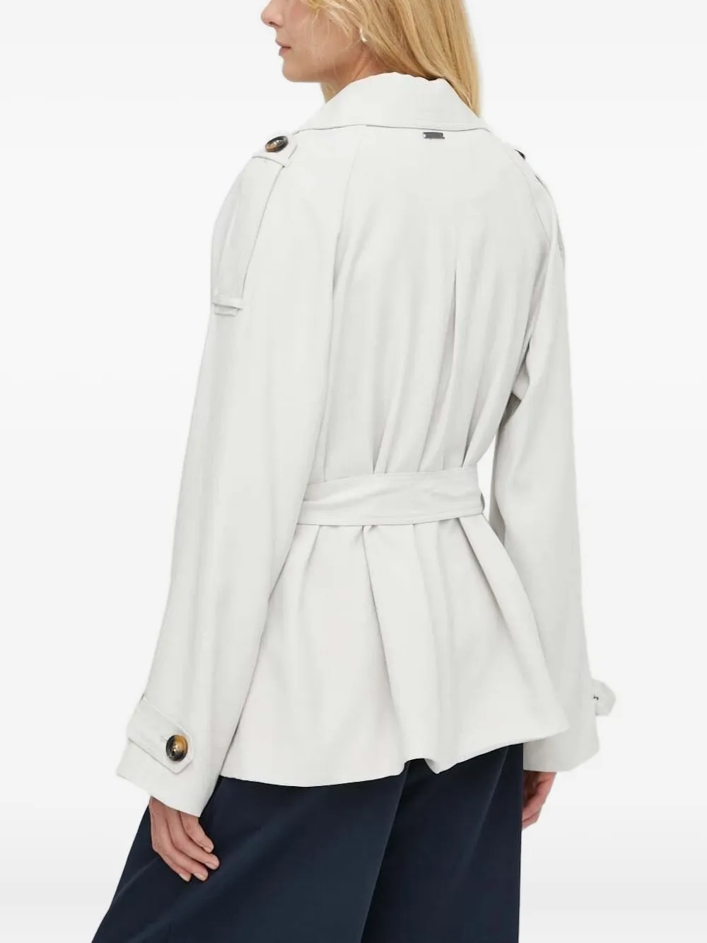 Bruuns Bazaar Trenchcoat met dubbele rij knopen Beige