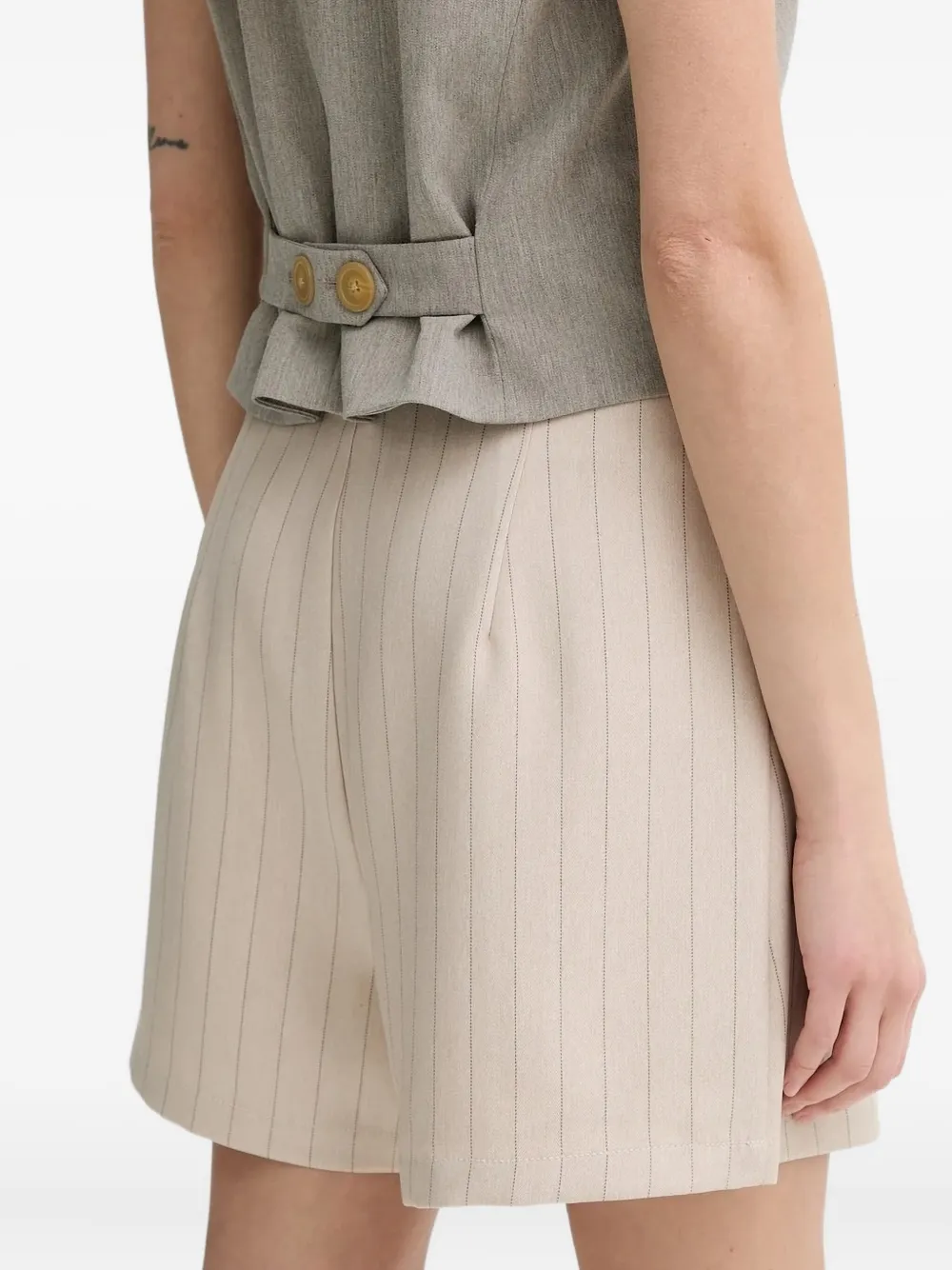 Bruuns Bazaar pinstripe tailored shorts | A-Line Skirts | Image 2