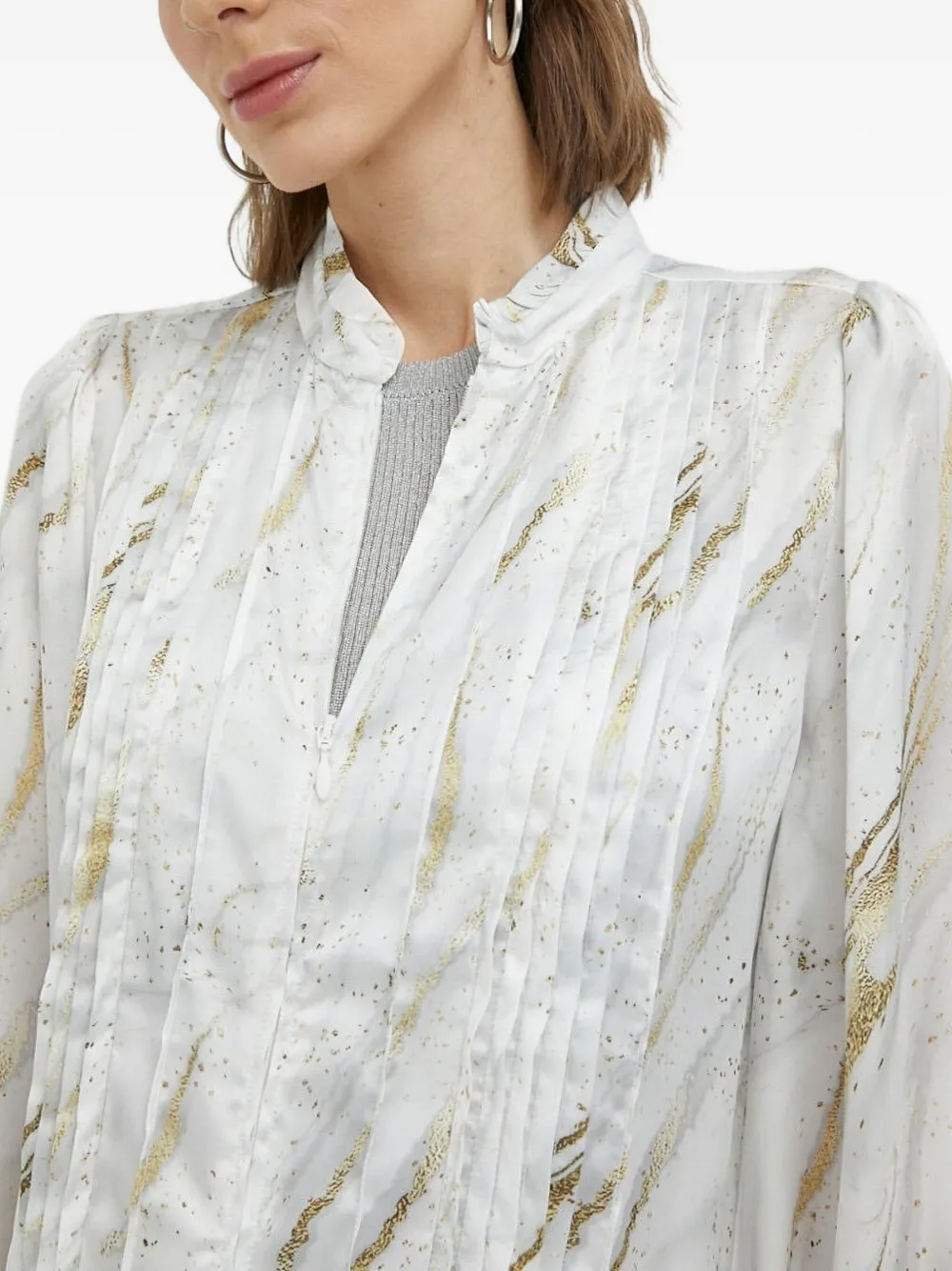  Bruuns Bazaar Pleated Blouse - White 