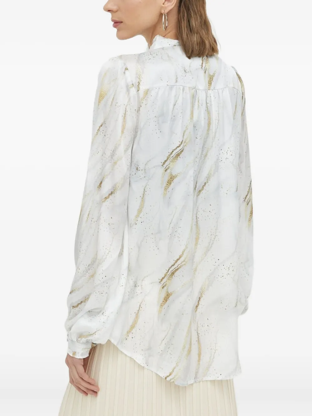 Bruuns Bazaar Geplooid shirt - Wit