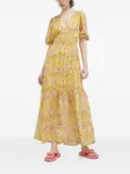 Billabong floral-print smocked maxi dress - Yellow