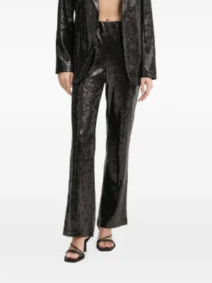 NEVER FULLY DRESSED lace-trimmed Trousers | Grey | FARFETCH UK