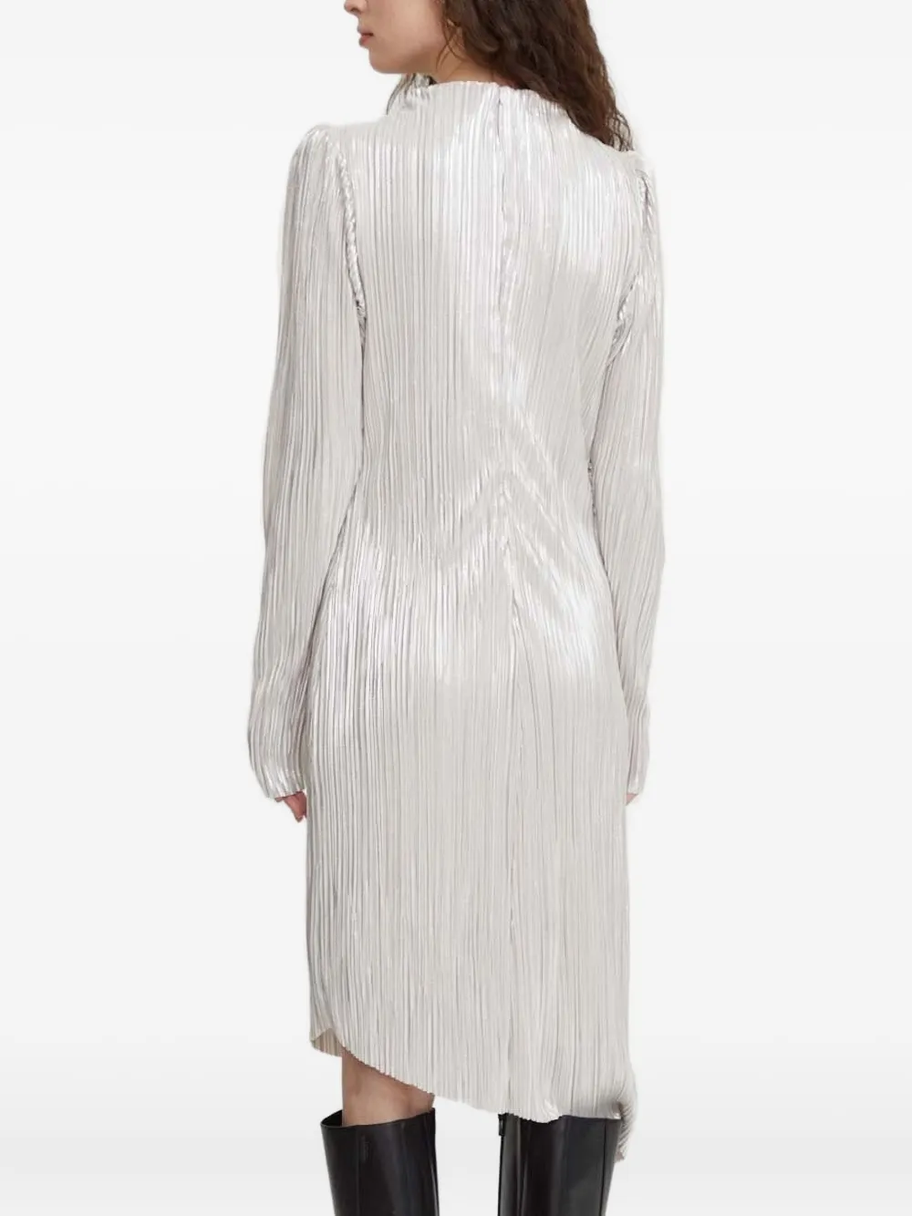 Bruuns Bazaar Asymmetrische jurk met metallic-effect - Grijs