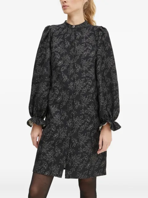 Bruuns Bazaar puff-sleeve floral-motif dress