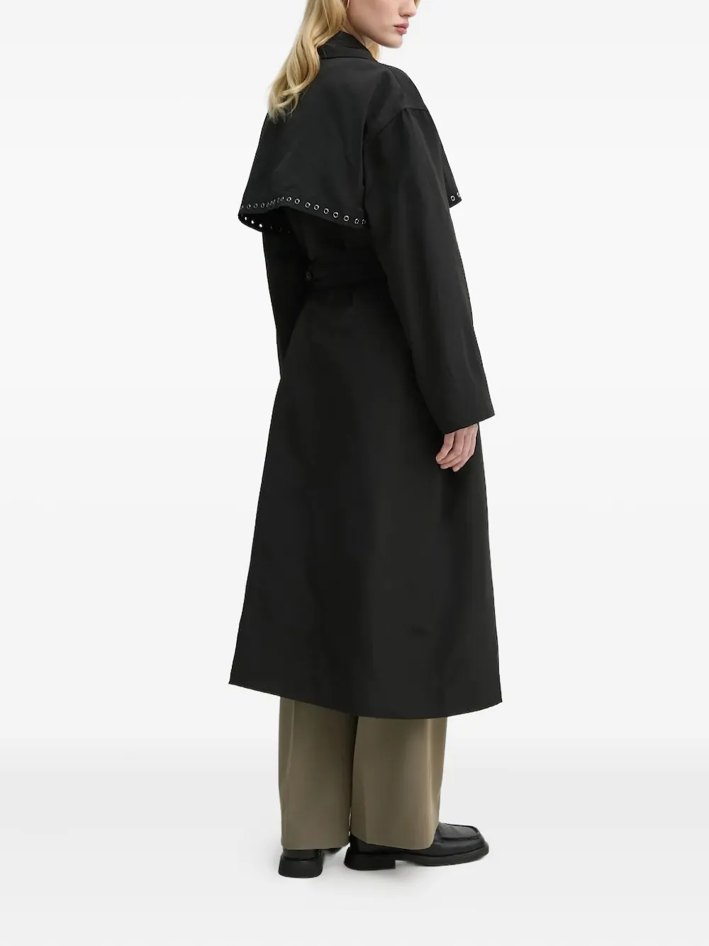 Bruuns Bazaar eyelet-embellishment belted coat | Trench Coats & Raincoats | Image 2