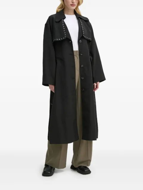 Bruuns Bazaar eyelet-embellishment belted coat