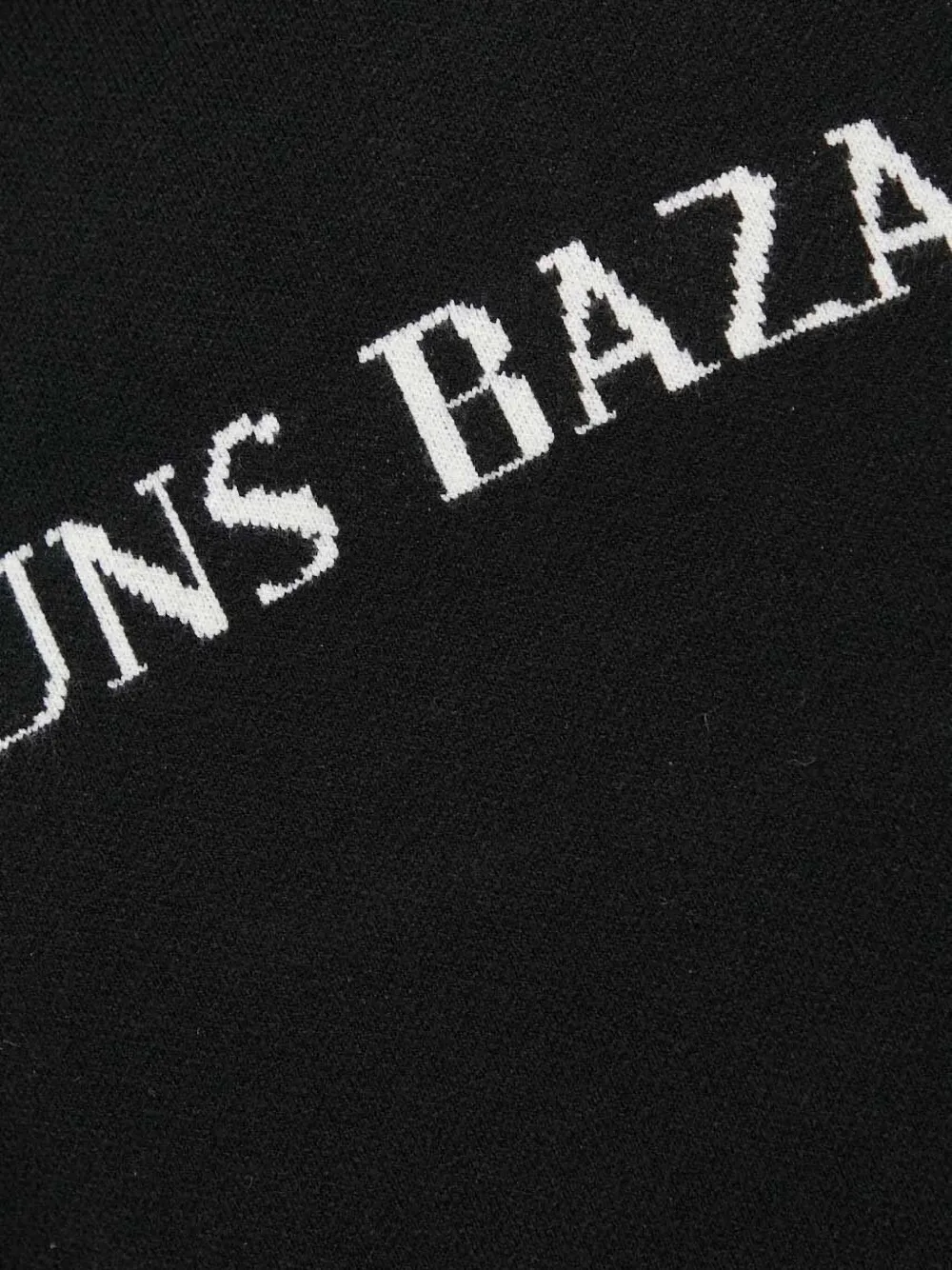 Bruuns Bazaar Logo-intarsia Crew-neck Sweater In Black