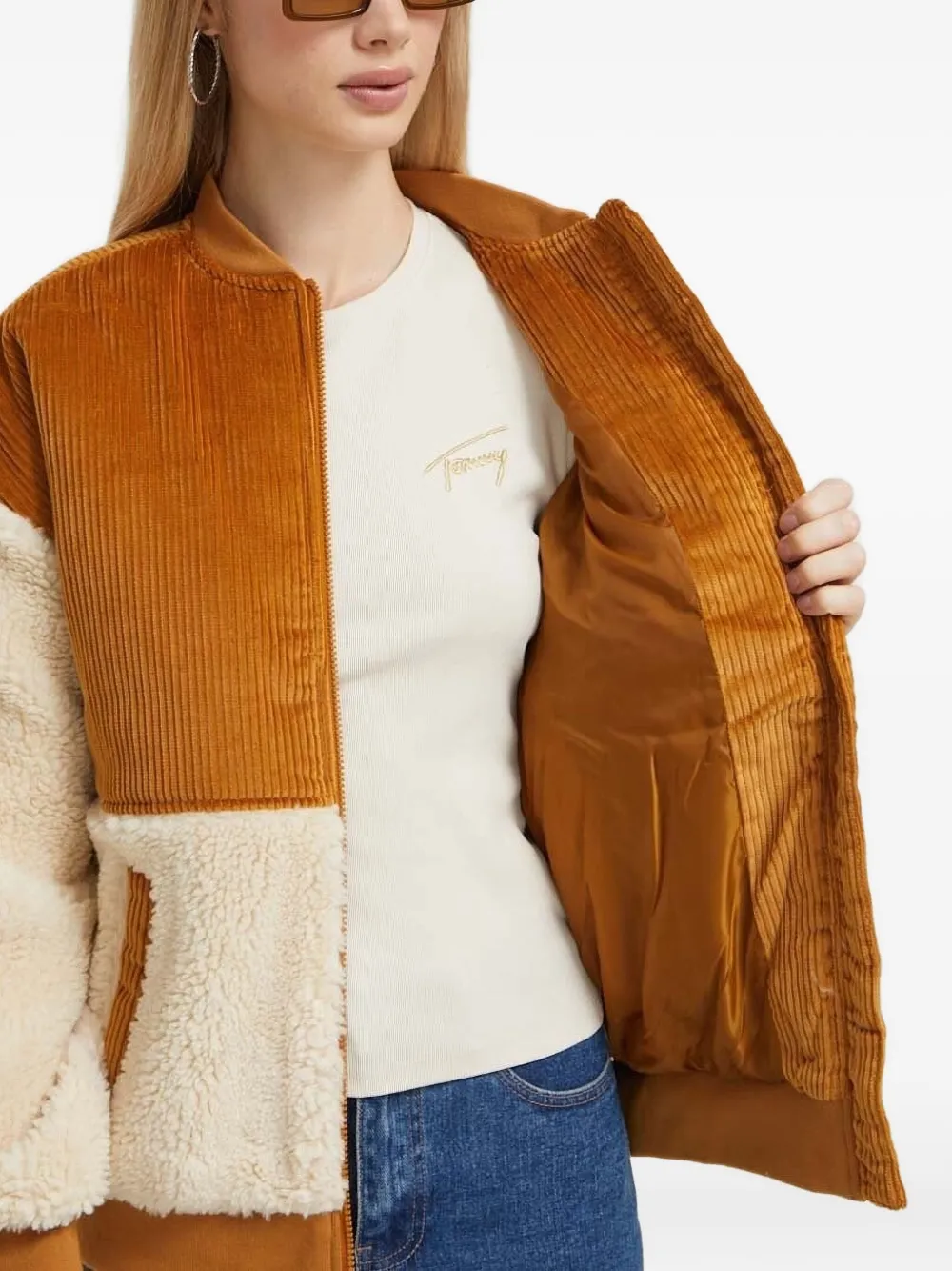Billabong Wave Melody ribfluwelen jack met fleece vlak Oranje