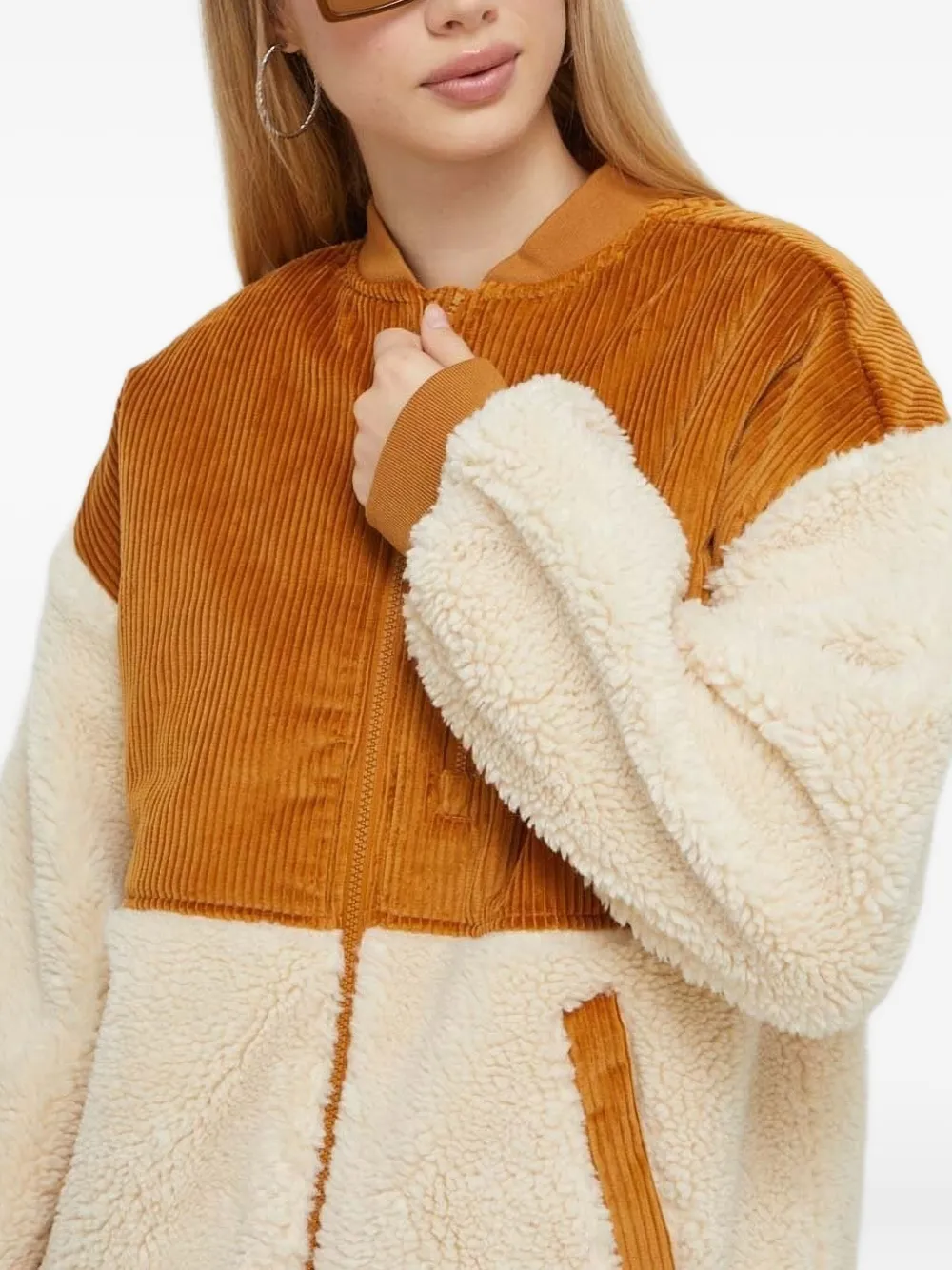 Billabong Wave Melody ribfluwelen jack met fleece vlak Oranje