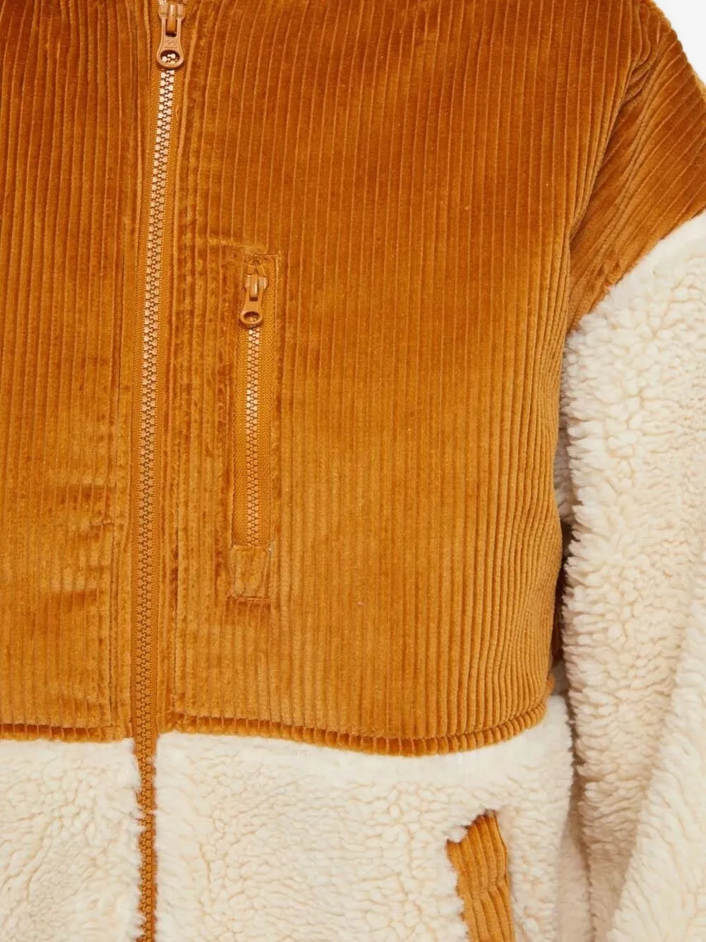 Billabong Wave Melody ribfluwelen jack met fleece vlak Oranje