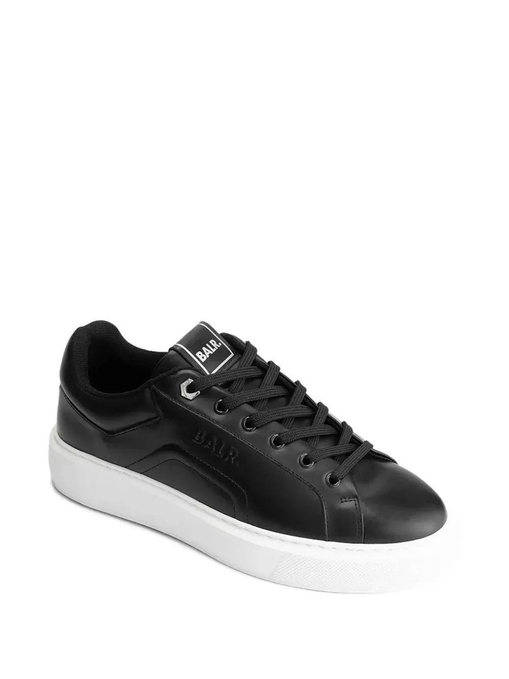 BALR. Phat Q leren sneakers met plateauzool Zwart