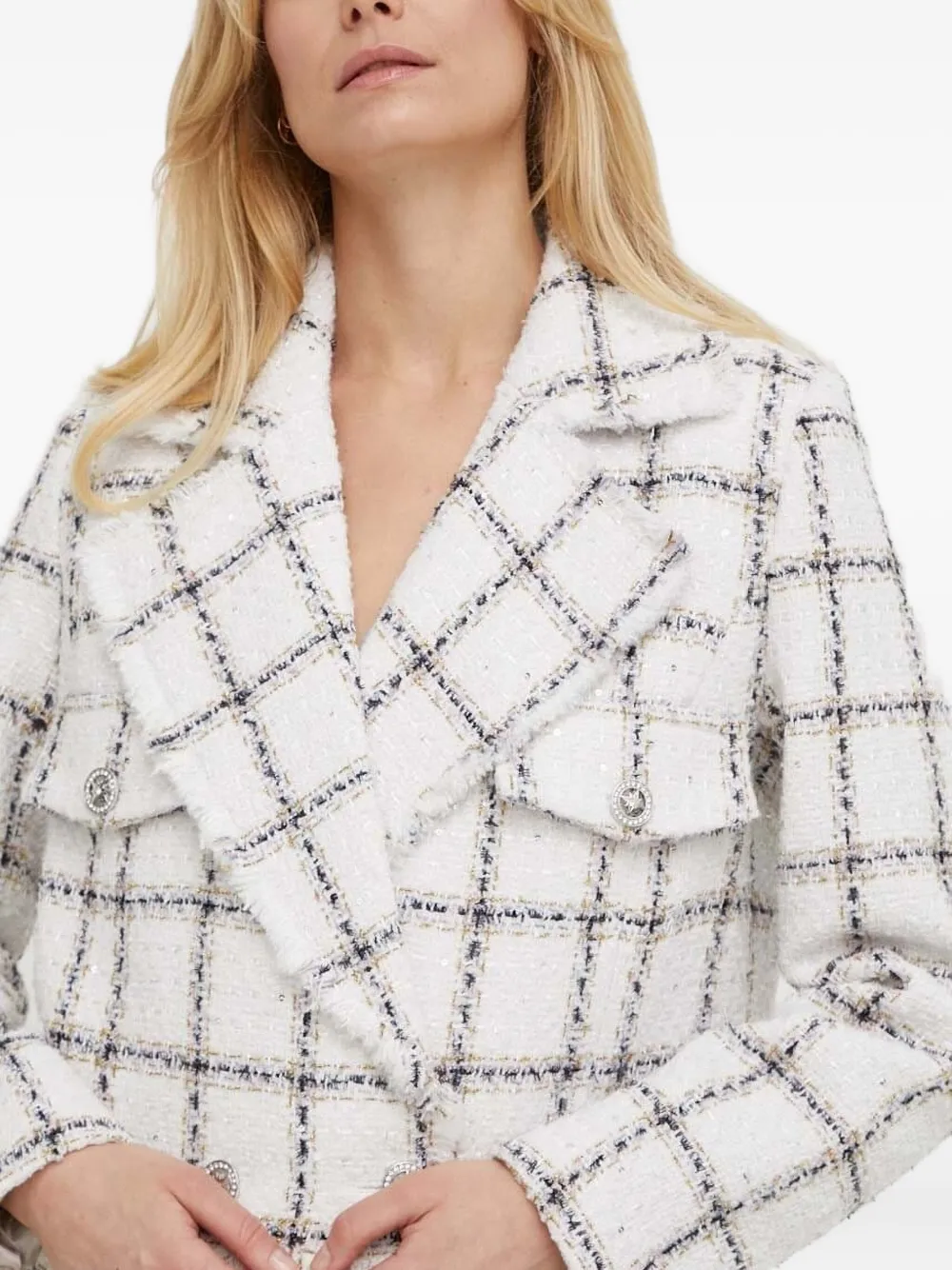 Bruuns Bazaar Azolla Bb Nanya Checked Tweed Jacket In Burgundy