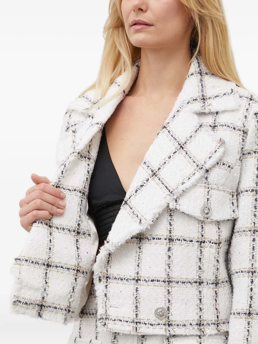 Bruuns Bazaar Azolla Bb Nanya Checked Tweed Jacket In Burgundy