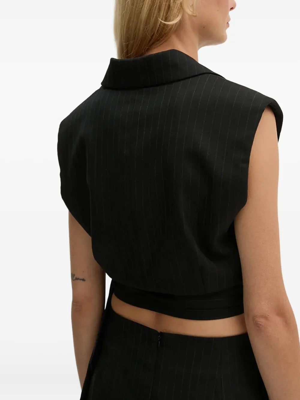 Bruuns Bazaar Striped-pattern Waistcoat In Black